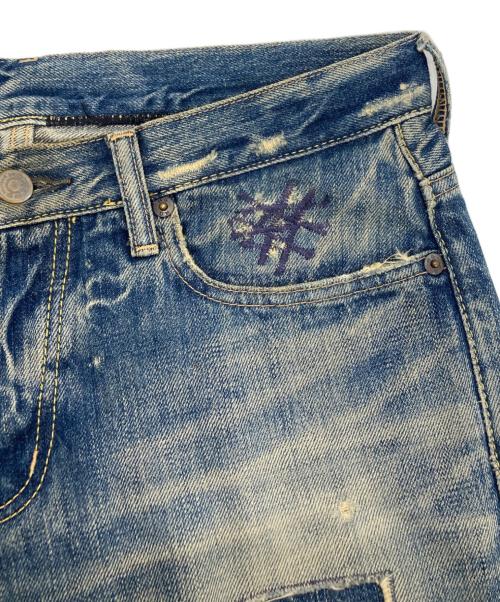 Hysteric Glamour（ヒステリックグラマー）Hysteric Glamour (ヒステリックグラマー) 小窓リメイク スタッズデニムパンツ インディゴ サイズ:30の古着・服飾アイテム