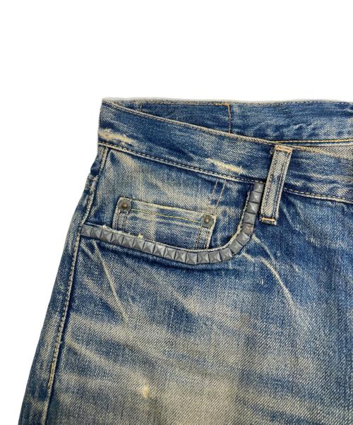 Hysteric Glamour（ヒステリックグラマー）Hysteric Glamour (ヒステリックグラマー) 小窓リメイク スタッズデニムパンツ インディゴ サイズ:30の古着・服飾アイテム