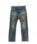Hysteric Glamour（ヒステリックグラマー）の古着「小窓リメイク スタッズデニムパンツ」｜インディゴ