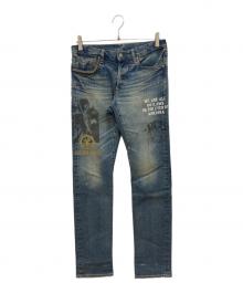 Hysteric Glamour（ヒステリックグラマー）の古着「MC5 GUITAR ARMY スタッズデニムパンツ」｜インディゴ