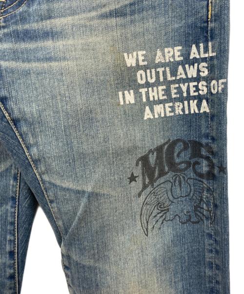 Hysteric Glamour（ヒステリックグラマー）Hysteric Glamour (ヒステリックグラマー) MC5 GUITAR ARMY スタッズデニムパンツ インディゴ サイズ:30の古着・服飾アイテム