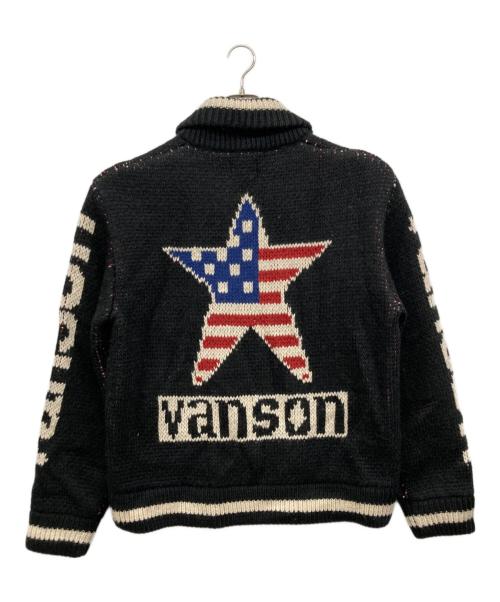 VANSON（バンソン）VANSON (バンソン) ニットジャケット ブラック サイズ:XXLの古着・服飾アイテム