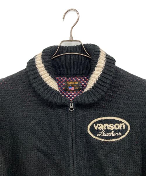 VANSON（バンソン）VANSON (バンソン) ニットジャケット ブラック サイズ:XXLの古着・服飾アイテム