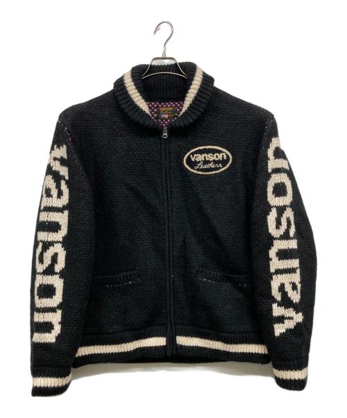 VANSON（バンソン）VANSON (バンソン) ニットジャケット ブラック サイズ:XXLの古着・服飾アイテム