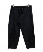 ENNOYエンノイ）の古着「WOOL BLEND RIP STOP EASY PANTS」｜ブラック