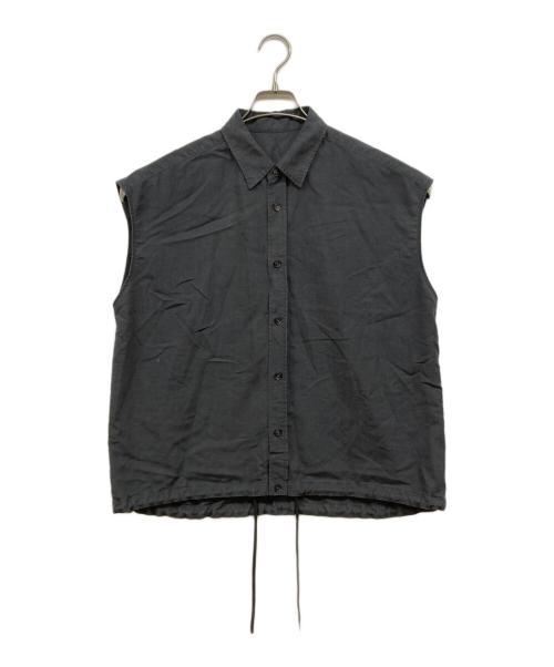 Spick and Span（スピック＆スパン）Spick and Span (スピック＆スパン) ソフトブロードフレンチヘムギャザーシャツ グレー サイズ:記載無し（実寸サイズをご確認ください）の古着・服飾アイテム