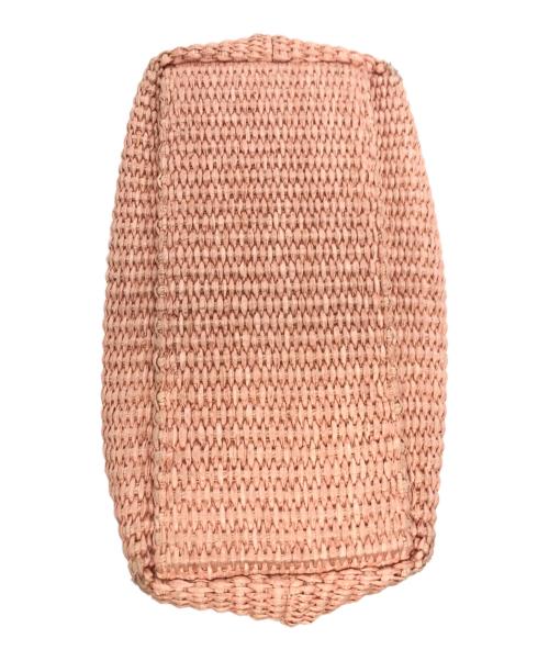 JIMMY CHOO（ジミーチュウ）JIMMY CHOO (ジミーチュウ) Raffia Tote Bagラフィアトートバッグ ピンクの古着・服飾アイテム