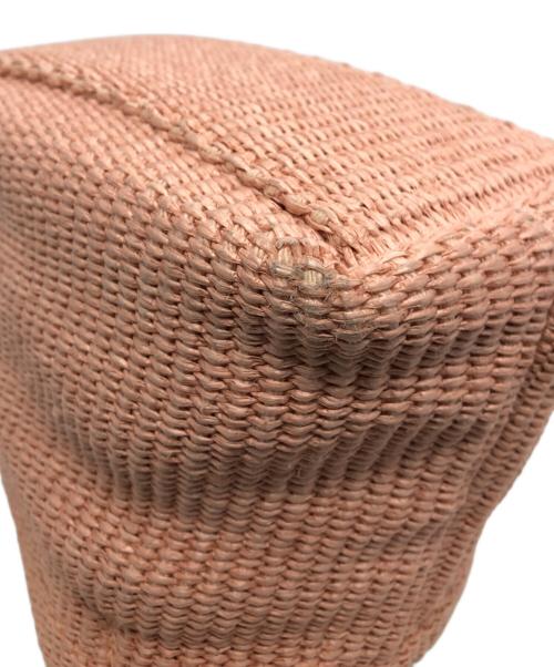 JIMMY CHOO（ジミーチュウ）JIMMY CHOO (ジミーチュウ) Raffia Tote Bagラフィアトートバッグ ピンクの古着・服飾アイテム