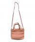 JIMMY CHOO (ジミーチュウ) Raffia Tote Bagラフィアトートバッグ ピンク：18000円