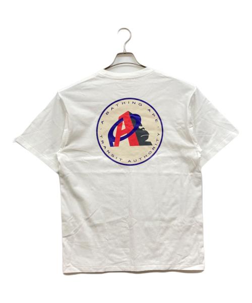 A BATHING APE（アベイシングエイプ）A BATHING APE (アベイシングエイプ) プリントTシャツ ホワイト サイズ:XLの古着・服飾アイテム