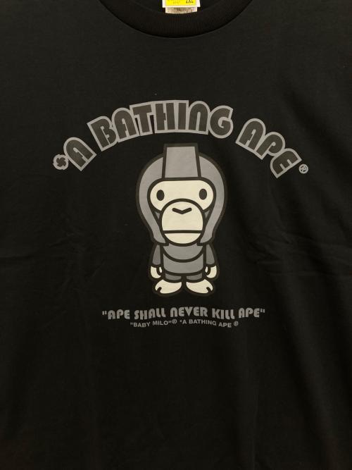A BATHING APE（アベイシングエイプ）A BATHING APE (アベイシングエイプ) プリントカットソー ブラック サイズ:2XLの古着・服飾アイテム