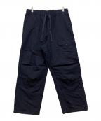 Caledoorカレドアー）の古着「Linen Typewriter Combat Trousers」｜ネイビー