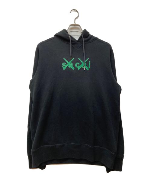 sacai（サカイ）sacai (サカイ) KAWS (カウズ) Flock Print Hooide ブラック サイズ:３の古着・服飾アイテム