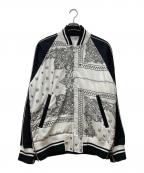 sacaiサカイ）の古着「Bandana Print Zip Up Blouson」｜ホワイト×ブラック