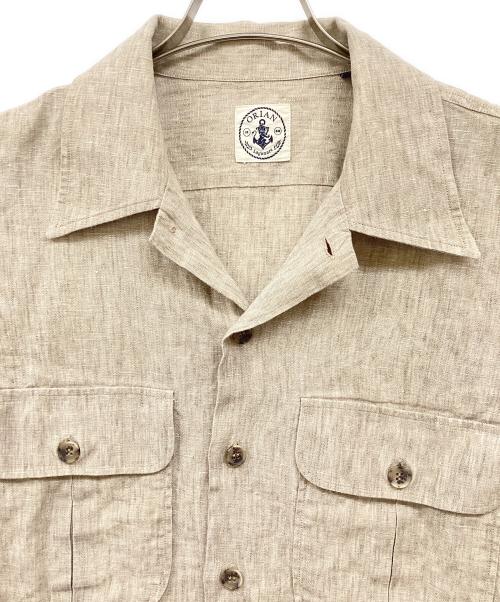 ORIAN（オリアン）ORIAN (オリアン) リネン サファリシャツ ベージュ サイズ:44(S)の古着・服飾アイテム