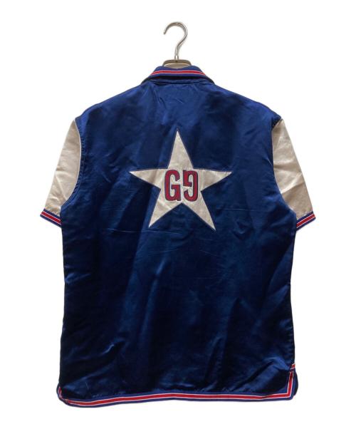 GUCCI（グッチ）GUCCI (グッチ) Blue GG Star Bowling Shirt ネイビー サイズ:46の古着・服飾アイテム