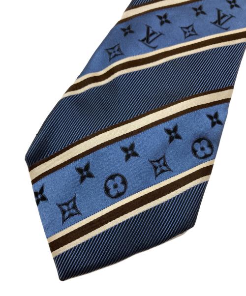 LOUIS VUITTON（ルイ ヴィトン）LOUIS VUITTON (ルイ ヴィトン) モノグラムストライプネクタイ ブルー サイズ:なしの古着・服飾アイテム