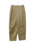NANGAナンガ）の古着「DOT AIR COMFY TUCK TAPERED PANTS」｜ブラウン