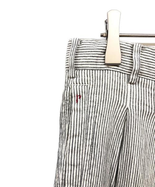 PAPAS（パパス）PAPAS (パパス) リネン混スラックス ホワイト サイズ:LLの古着・服飾アイテム