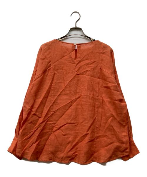 23区（ニジュウサンク）23区 (ニジュウサンク) リネンブラウス オレンジ サイズ:38の古着・服飾アイテム