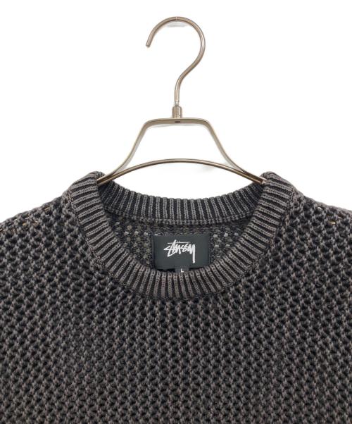 stussy（ステューシー）stussy (ステューシー) Pigment Dyed Loose Gauge Sweater グレー サイズ:Lの古着・服飾アイテム
