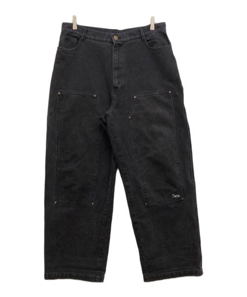 WIND AND SEA（ウィンダンシー）WIND AND SEA (ウィンダンシー) STD Duck Canvas D.Knee Painter Pt　ダック キャンバス ダブルニー ペインターパンツ ブラック サイズ:XLの古着・服飾アイテム