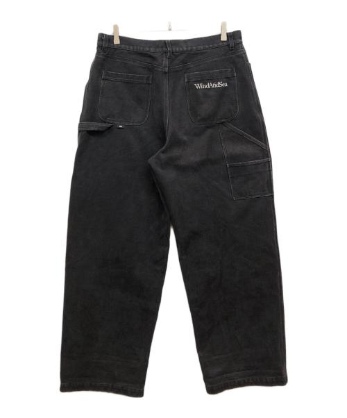WIND AND SEA（ウィンダンシー）WIND AND SEA (ウィンダンシー) STD Duck Canvas D.Knee Painter Pt　ダック キャンバス ダブルニー ペインターパンツ ブラック サイズ:XLの古着・服飾アイテム
