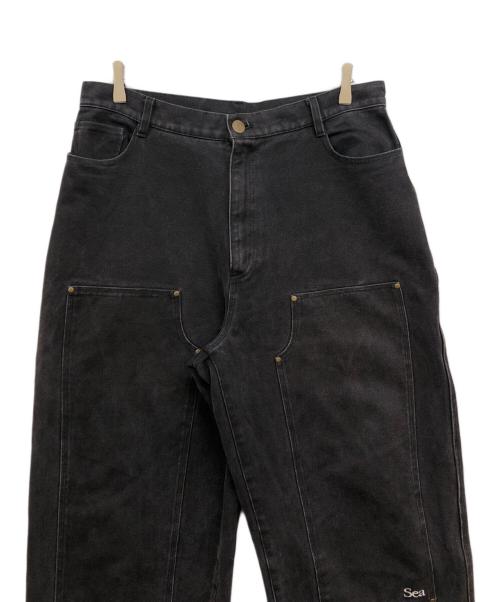 WIND AND SEA（ウィンダンシー）WIND AND SEA (ウィンダンシー) STD Duck Canvas D.Knee Painter Pt　ダック キャンバス ダブルニー ペインターパンツ ブラック サイズ:XLの古着・服飾アイテム