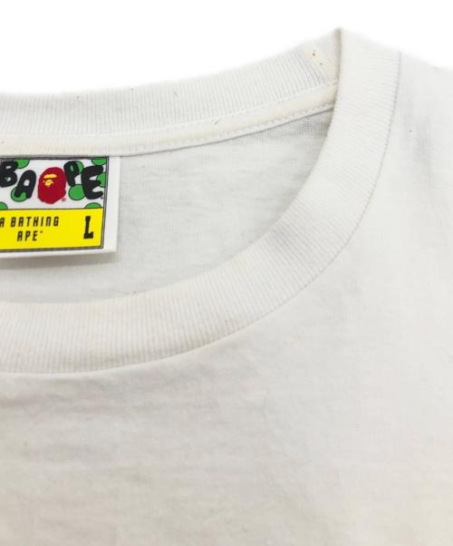 A BATHING APE（アベイシングエイプ）A BATHING APE (アベイシングエイプ) Color Camo Ape Face Tee ホワイト サイズ:Lの古着・服飾アイテム