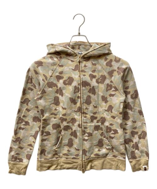 A BATHING APE（アベイシングエイプ）A BATHING APE (アベイシングエイプ) カモフラージュジップパーカー ブラウン サイズ:ＸＳの古着・服飾アイテム