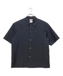 BEAUTY&YOUTH（ビューティーアンドユース）の古着「KOMATSU PACK キャンプカラー ショートスリーブ シャツ」｜ネイビー