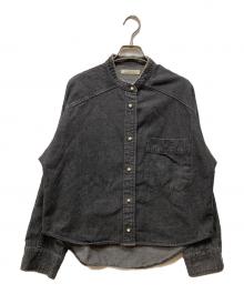 blanc basque（ブランバスク）の古着「パールボタンデニムシャツ」｜ブラック