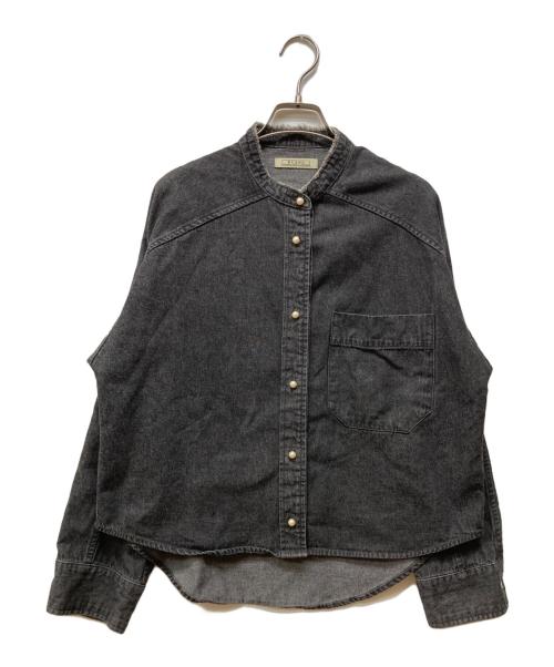 blanc basque（ブランバスク）BLANC basque (ブランバスク) パールボタンデニムシャツ ブラック サイズ:38の古着・服飾アイテム