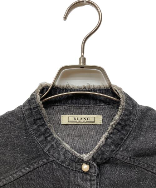 blanc basque（ブランバスク）BLANC basque (ブランバスク) パールボタンデニムシャツ ブラック サイズ:38の古着・服飾アイテム