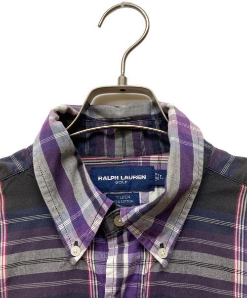 Ralph Lauren GOLF（ラルフローレン ゴルフ）Ralph Lauren GOLF (ラルフローレン ゴルフ) TILDEN チェックボタンダウンシャツ パープル サイズ:Lの古着・服飾アイテム