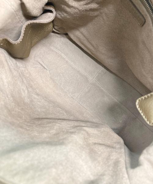 HIROFU（ヒロフ）HIROFU (ヒロフ) レザーハンドバッグ ゴールドの古着・服飾アイテム