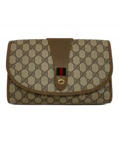 中古・古着通販】GUCCI (グッチ) オールドGGスプリームポーチ ブラウン