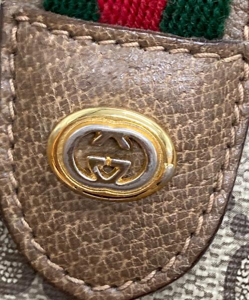 GUCCI（グッチ）GUCCI (グッチ) GGプラス シェリーライン クラッチバッグ ブラウンの古着・服飾アイテム