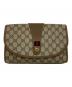 GUCCI（グッチ）の古着「GGプラス シェリーライン クラッチバッグ」｜ブラウン