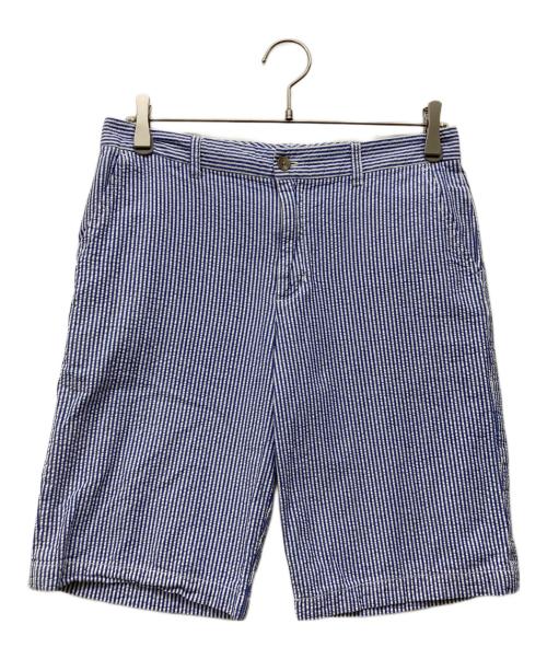 POLO RALPH LAUREN（ポロ・ラルフローレン）POLO RALPH LAUREN (ポロ・ラルフローレン) シアサッカーストライプハーフパンツ ブルー サイズ:20 170/74の古着・服飾アイテム