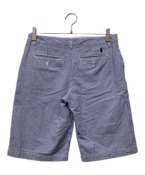 POLO RALPH LAUREN（ポロ・ラルフローレン）POLO RALPH LAUREN (ポロ・ラルフローレン) シアサッカーストライプハーフパンツ ブルー サイズ:20 170/74の古着・服飾アイテム