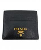 PRADAプラダ）の古着「サフィアーノレザー カードホルダー」｜ブラック