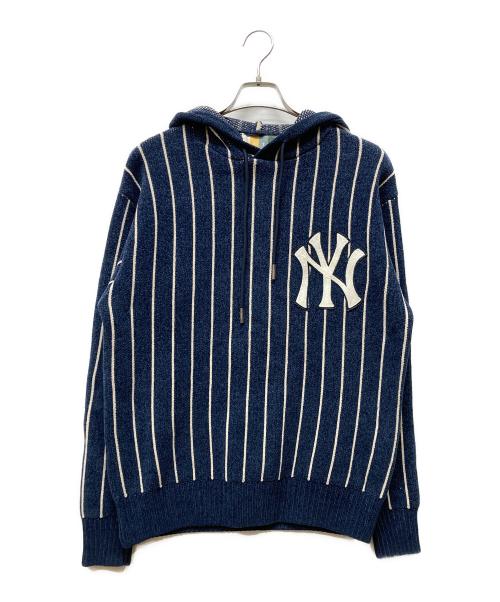 KITH（キス）KITH (キス) MLB (エムエルビー) New York Yankees Hayes Chenille Hoodie ネイビー サイズ:記載無しの古着・服飾アイテム