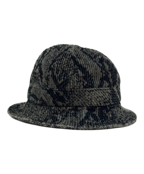 SUPREME（シュプリーム）Supreme (シュプリーム) パイソン柄コーデュロイバケットハット グレーの古着・服飾アイテム