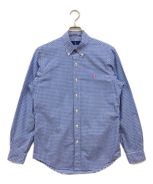 RALPH LAUREN（ラルフローレン）RALPH LAUREN (ラルフローレン) ギンガムチェックボタンダウンシャツ ホワイト×ブルー サイズ:Sの古着・服飾アイテム