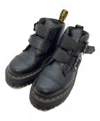 Dr.Martensドクターマーチン）の古着「Devon Flower Buckle Leather Platform Boots」｜ブラック