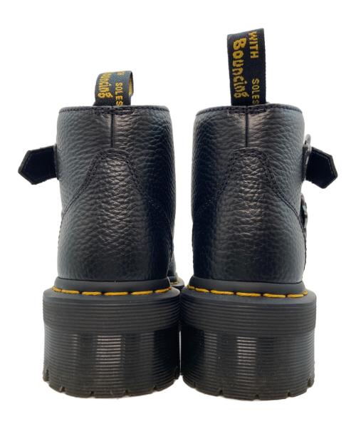 Dr.Martens（ドクターマーチン）Dr.Martens (ドクターマーチン) Devon Flower Buckle Leather Platform Boots ブラック サイズ:UK3の古着・服飾アイテム