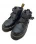 Dr.Martens（ドクターマーチン）の古着「Devon Flower Buckle Leather Platform Boots」｜ブラック