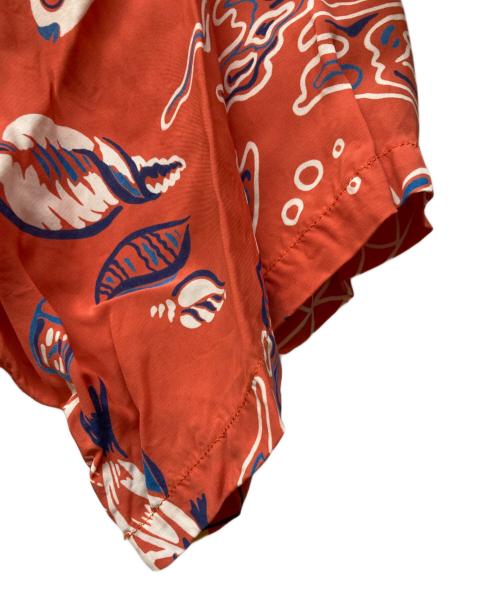 Sun Surf（サンサーフ）Sun Surf (サンサーフ) KEONI OF HAWAII “WAIKIKI REEF” by JOHN MEIGS レッド サイズ:XXLの古着・服飾アイテム