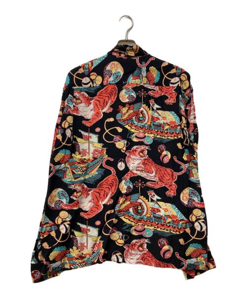Sun Surf（サンサーフ）Sun Surf (サンサーフ) ろーぐす (ローグス) 別注 “TIGER DANCING” ブラック サイズ:XXLの古着・服飾アイテム